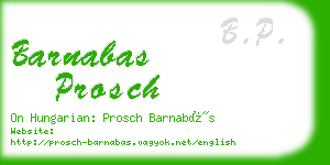 barnabas prosch business card